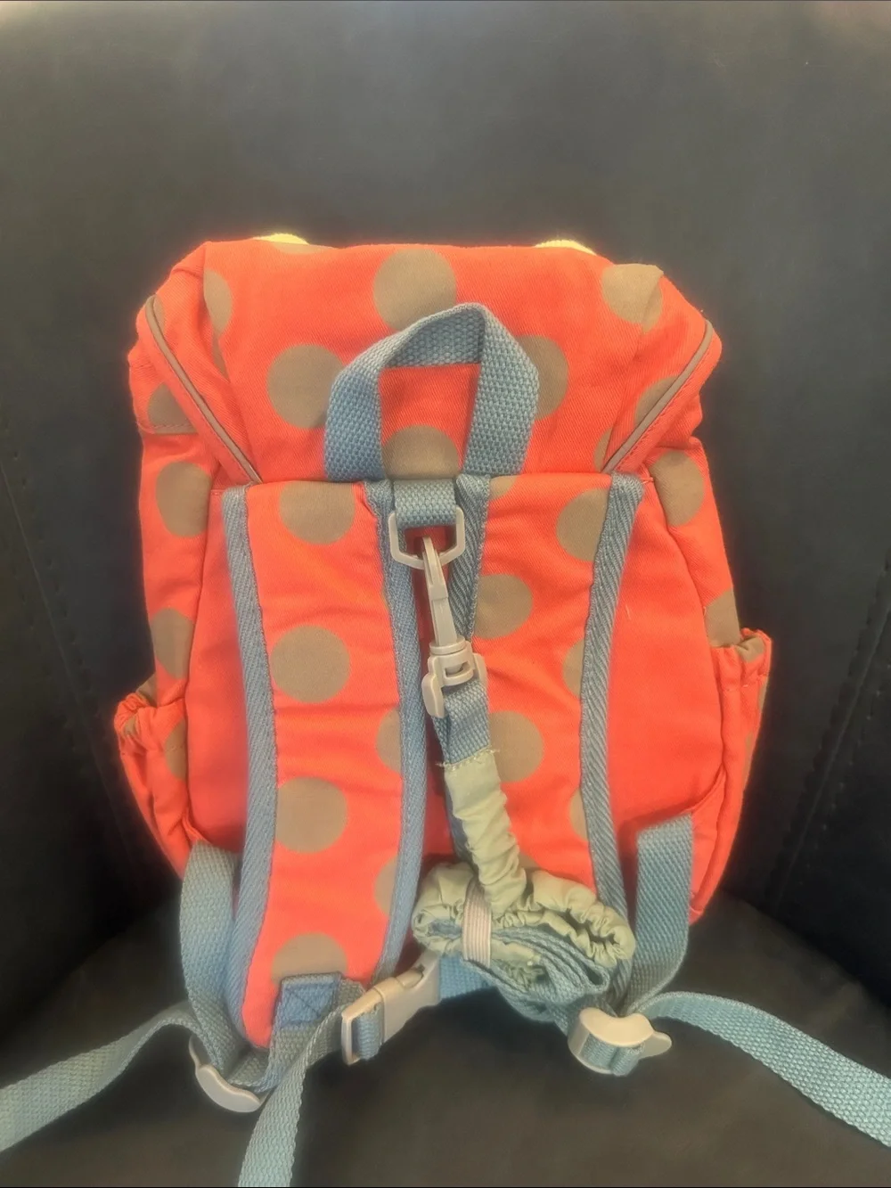 Kids Toddler Coral Polka Dot Bunny Backpack Roraailey